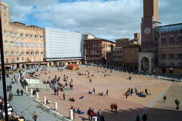 Piazza del Campo from gelateria