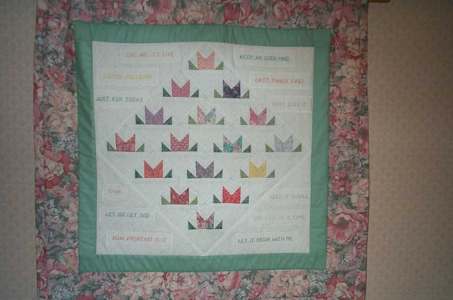 Quilt with AA Slogans