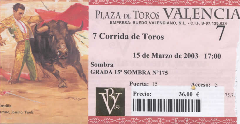 Bullfight Ticket