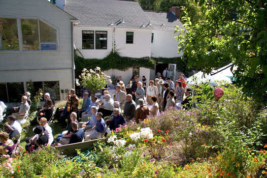 Everyone gathering just before the ceremony